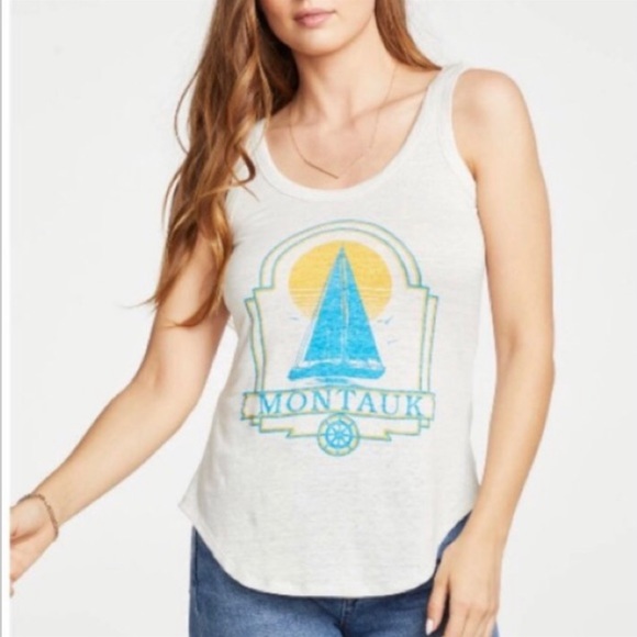 Revolve X Chaser “Montauk” Sleeveless Tee Size M - Picture 2 of 10